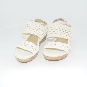 Arizona Portia Girl White Wedges Size 1